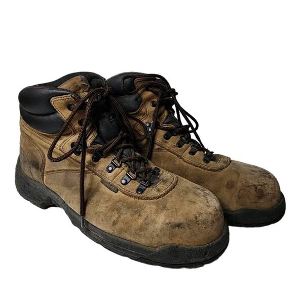RedHead oil resistant hard toe work boots men's size 13 - Picture 1 of 7